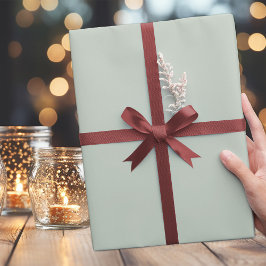 Papel De Presente Cor da Tendência - Cinza Verde Mudada