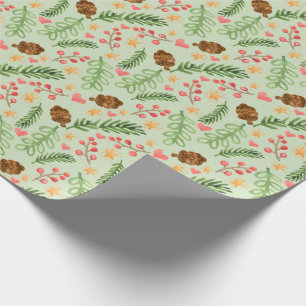 Papel De Presente Cor de água verde-inverno