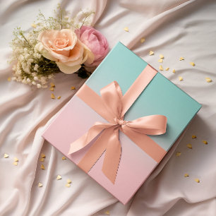 Papel De Presente Cor de Coral Claro, Rosa e Cheia