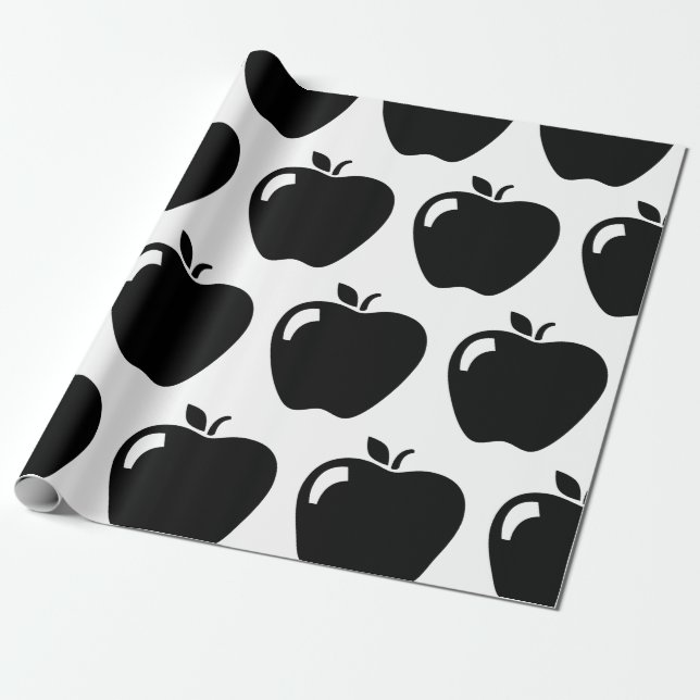 Papel De Presente COR DE FUNDO PERSONALIZADA DOS Ícones da Apple (Desenrolado)