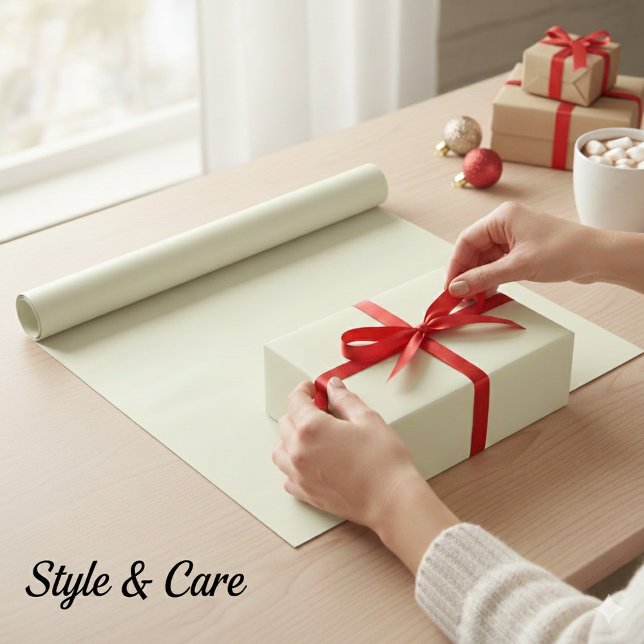 Papel De Presente Cor de marfim sólida (Solid Ivory Color Wrapping Paper)