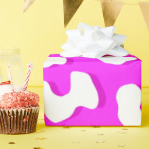 Papel De Presente Cor-de-rosa branco-leopardo