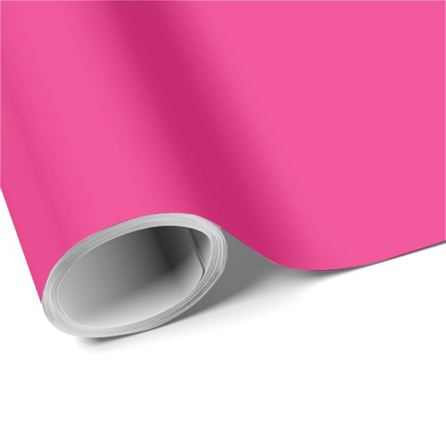 Papel De Presente Cor-de-rosa elétrico sólido (Ponta do rolo)