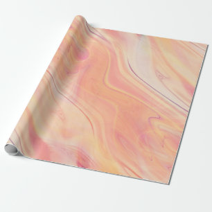 Papel De Presente cor-de-rosa impressão de espiral de trippy marble
