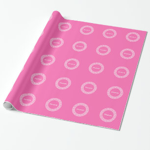 Papel De Presente Cor-de-rosa-quente 2 Whats - Quadro-chave grego - 