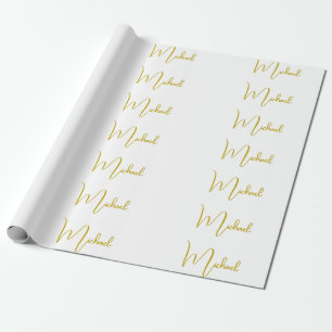 Papel De Presente Cor Elegante Estiloso Tendência Único Script
