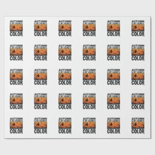 Papel De Presente Cor Favorita de Outono Halloween Abóbora Vetor Des