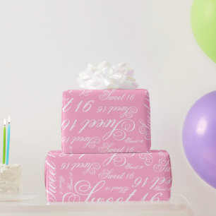 Papel De Presente Cor Personalizada do Sweet 16