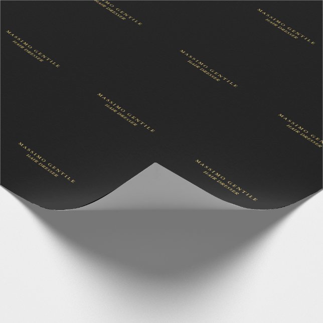 Papel De Presente Cor Profissional Cor Ouro Preto Tendência (Ponta)
