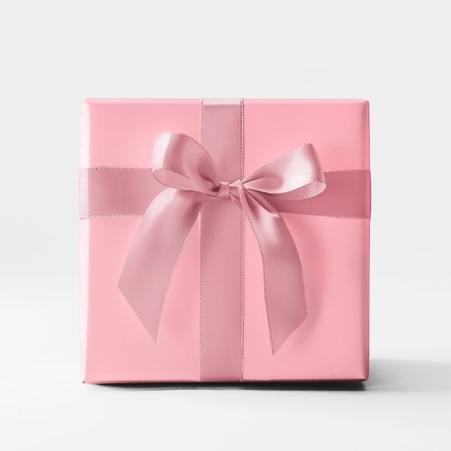 Papel De Presente Cor Rosa Claro Sólida (Light Pink Solid Color Wrapping Paper)