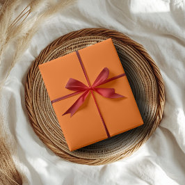 Papel De Presente Cor Solar Neon Sunset Laranja | Clássico | Elegant