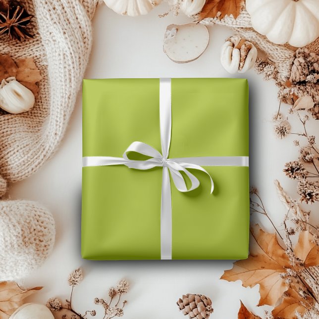 Papel De Presente Cor Sólida Amarela Citron | Clássico | Elegante (Criador carregado)