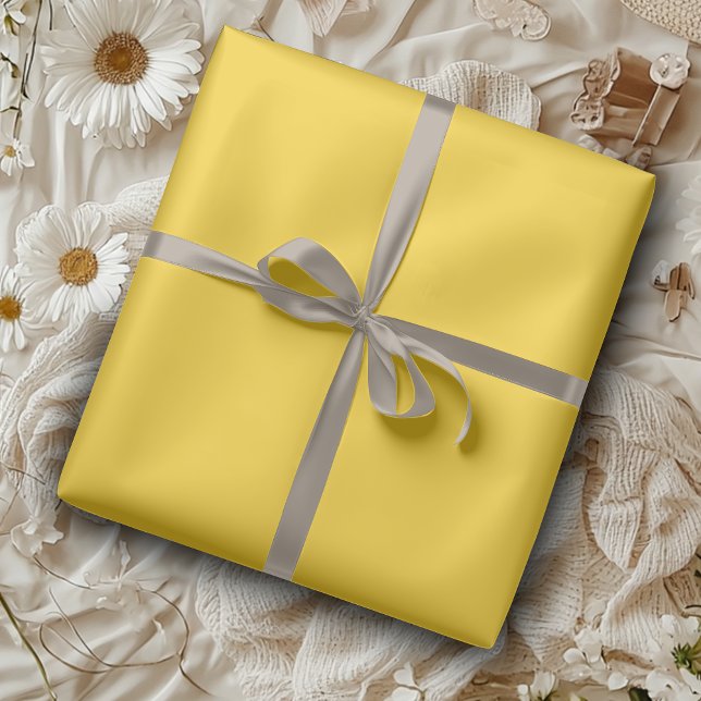 Papel De Presente Cor Sólida Amarela da Toscana | Clássico | Elegant (Criador carregado)