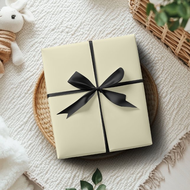 Papel De Presente Cor Sólida Amarela-limonada | Clássico | Elegante (Criador carregado)