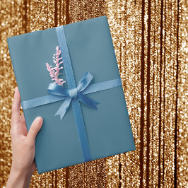 Papel De Presente Cor Sólida Azul Da Jelly