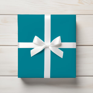 Papel De Presente Cor Sólida Azul-Teal Vibrante