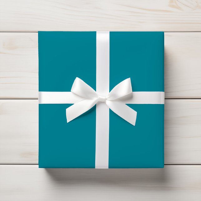 Papel De Presente Cor Sólida Azul-Teal Vibrante (Criador carregado)