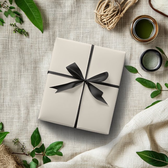 Papel De Presente Cor Sólida Branca do Pergaminho | Clássico | Elega (Criador carregado)