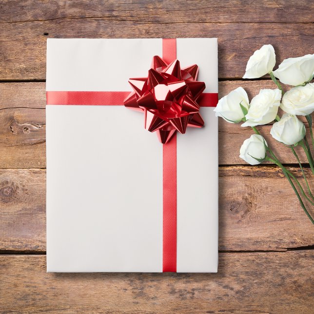 Papel De Presente Cor Sólida Branca do Sussuro | Clássico | Elegante (Criador carregado)