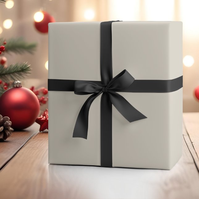 Papel De Presente Cor Sólida Branca Óssea | Clássico | Elegante (Criador carregado)