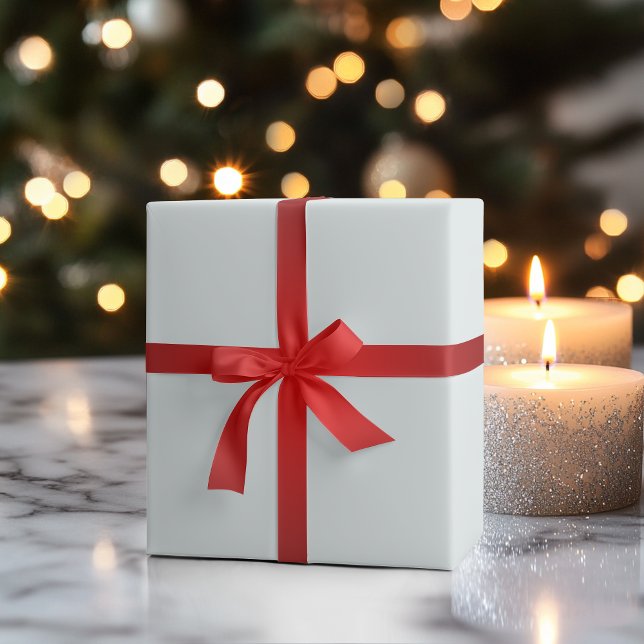 Papel De Presente Cor Sólida Branco Fosco | Clássico | Elegante (Criador carregado)