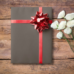 Papel De Presente Cor Sólida Castanho   Clássico   Elegante