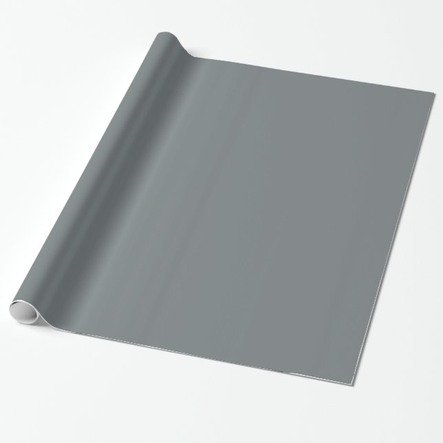 Papel De Presente Cor Sólida: Cinza Carvão (Desenrolado)