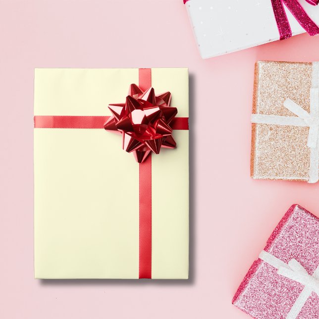 Papel De Presente Cor Sólida Creme | Clássico | Elegante (Criador carregado)