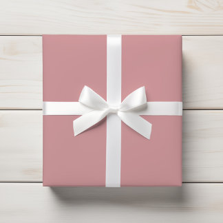 Papel De Presente Cor Sólida de Rosa com poeira suave