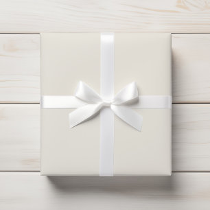 Papel De Presente Cor Sólida do Creme de Marfim Simples