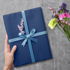 Papel De Presente Cor Sólida do Índio do marinho | Clássico | Elegan