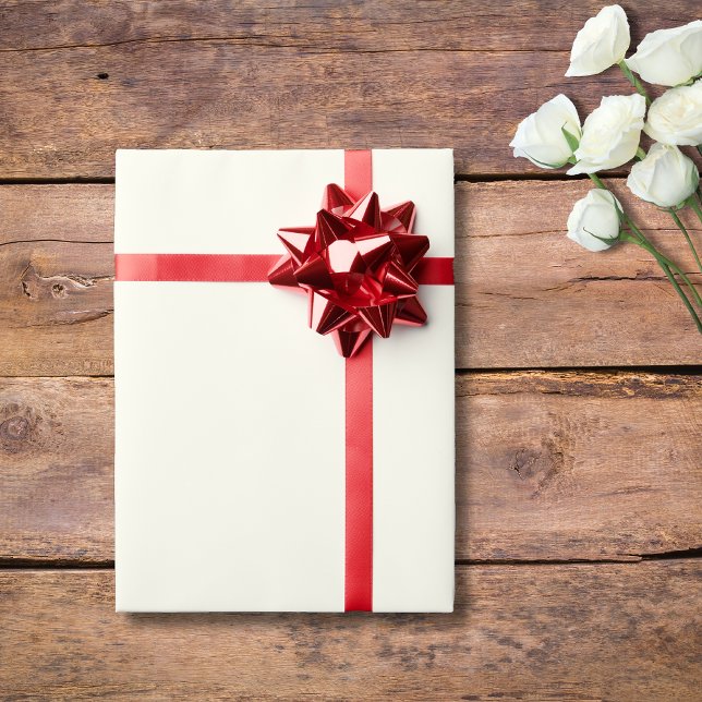 Papel De Presente Cor Sólida do Marfim | Clássico | Elegante (Criador carregado)