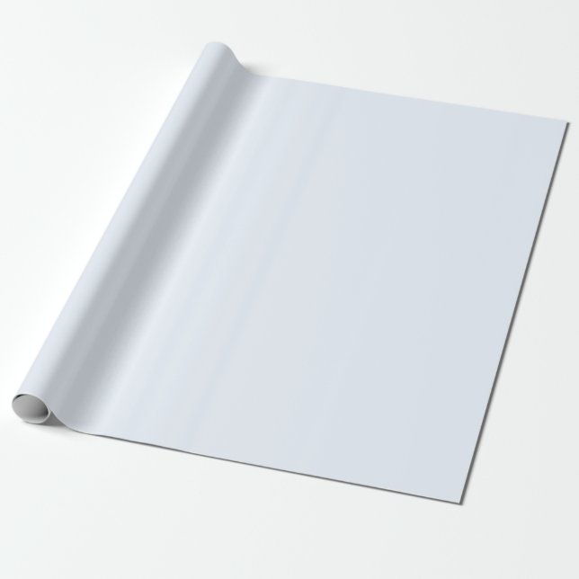 Papel De Presente Cor Sólida do Pastel Branco Suave Azul (Desenrolado)