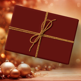 Papel De Presente Cor Sólida Do Vinho Xmas