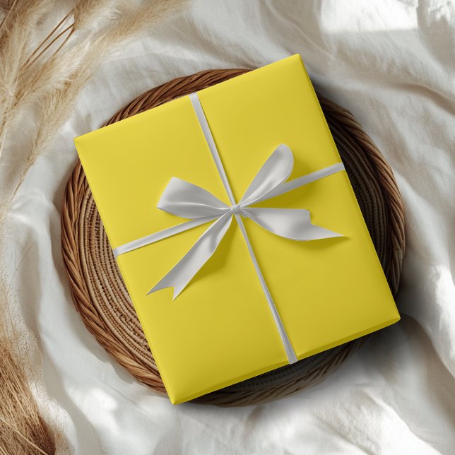 Papel De Presente Cor Sólida Dourada amarela | Clássico | Elegante (Criador carregado)