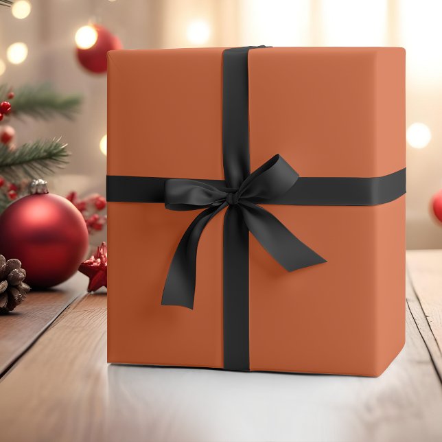 Papel De Presente Cor Sólida Flame | Clássico | Elegante (Criador carregado)