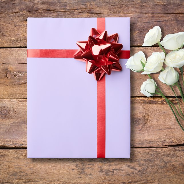 Papel De Presente Cor Sólida Lilás Pastel | Clássico | Elegante (Criador carregado)