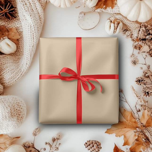 Papel De Presente Cor Sólida Marrom | Clássico | Elegante (Criador carregado)