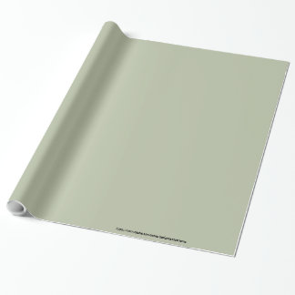 Papel De Presente Cor Sólida Neutral Verde Elegante Clara