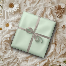 Papel De Presente Cor Sólida Pistácio Pastel | Clássico | Elegante
