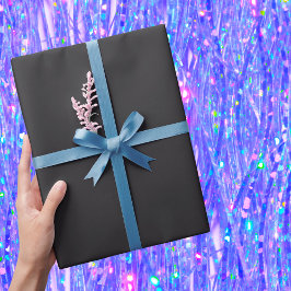 Papel De Presente Cor Sólida Preta da elevação