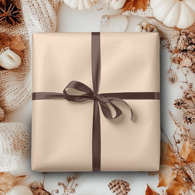 Papel De Presente Cor Sólida Rosa Pêssego | Clássico | Elegante (Criador carregado)