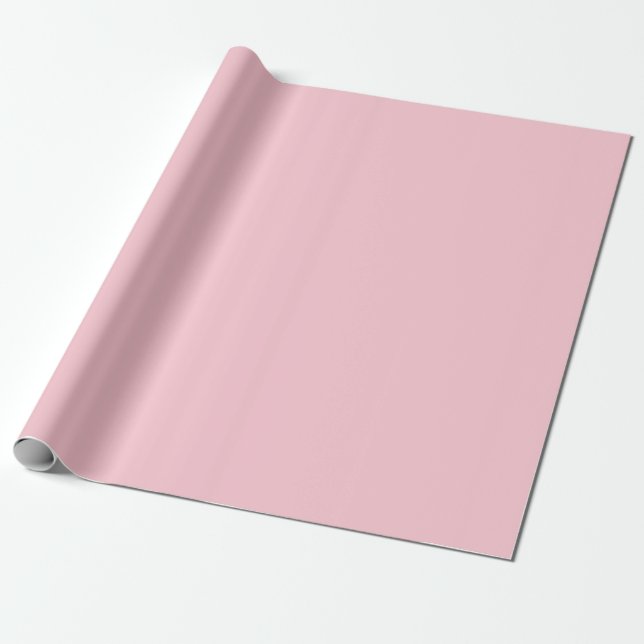 Papel De Presente Cor Sólida Rosa Pura (Desenrolado)