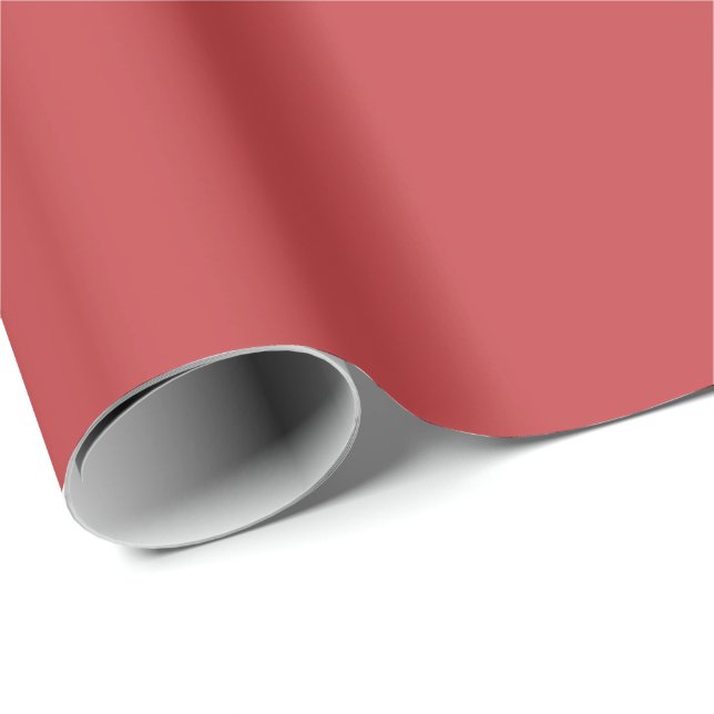 Papel De Presente Cor Sólida Rosa Vermelho (Ponta do rolo)