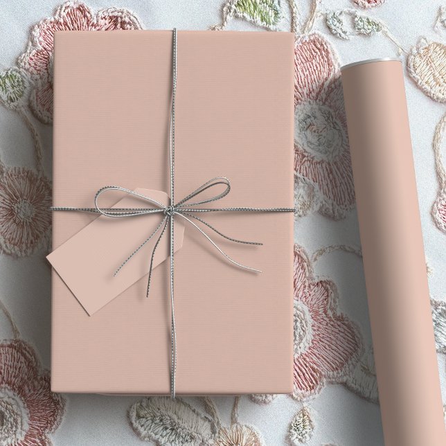 Papel De Presente Cor Sólida Simples bege Elegante D2AFA1 (Elegant Beige Plain Solid Color D2AFA1 Wrapping Paper)