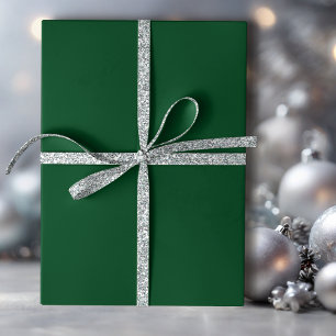 Papel De Presente Cor Sólida Verde