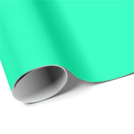 Papel De Presente Cor Sólida Verde do Seafoam | Clássico | Elegante