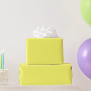 Papel De Presente Cor Sólido Amarelo Canário