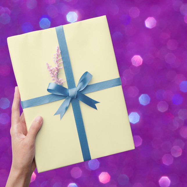 Papel De Presente Cor Sólido Amarelo-Manteiga (Criador carregado)