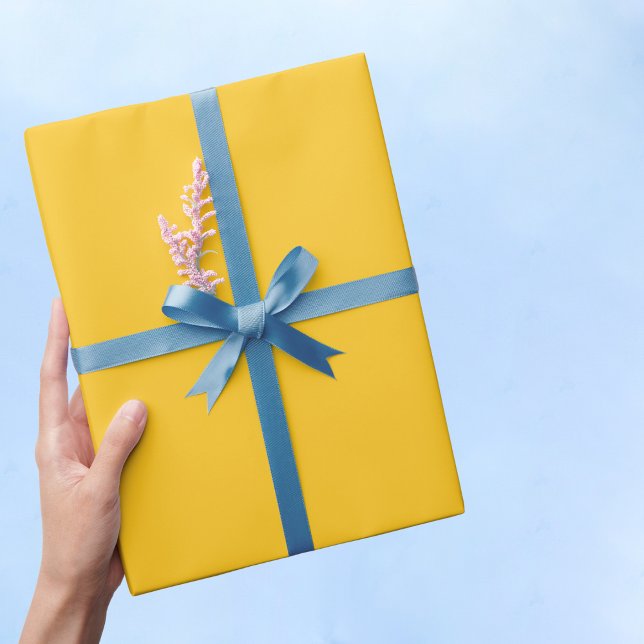 Papel De Presente Cor Sólido Amarelo Sunset (Criador carregado)